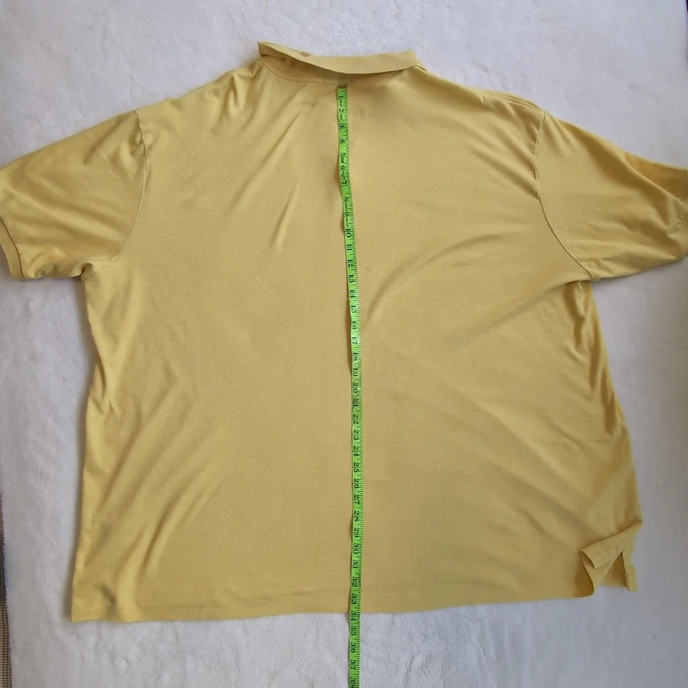 Polo Ralph Lauren Polo Shirt Mens 4XLT Yellow Cotton Short Sleeve Big & Tall